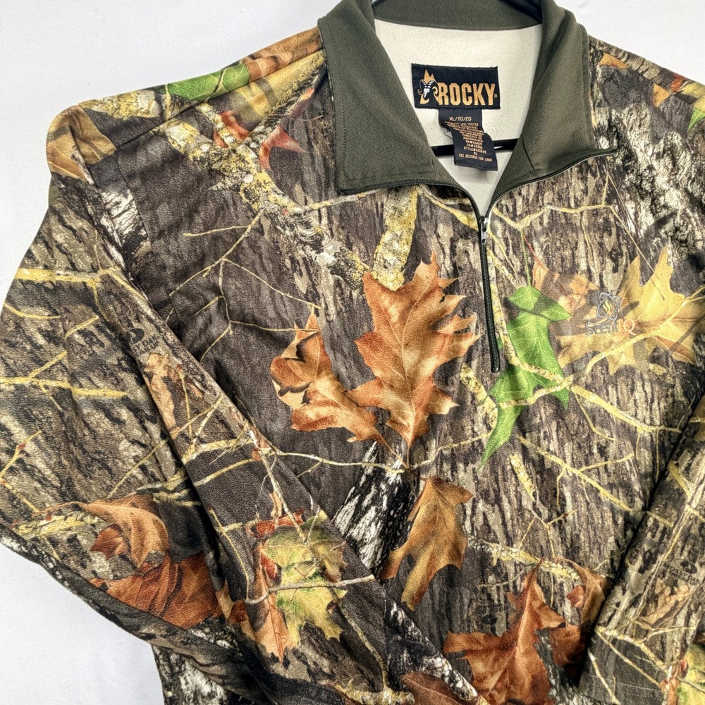 Rocky ScentIQ Atomic Camo Quarter Zip Hunting Shirt Mossy Oak Break-Up XL 600545 - Picture 5 of 11
